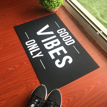 

Funny Doormat Entrance Floor Mat Good Vibes Only Creative Designed Door Mat Indoor Outdoor Decorative Doormat Non-woven Fabric