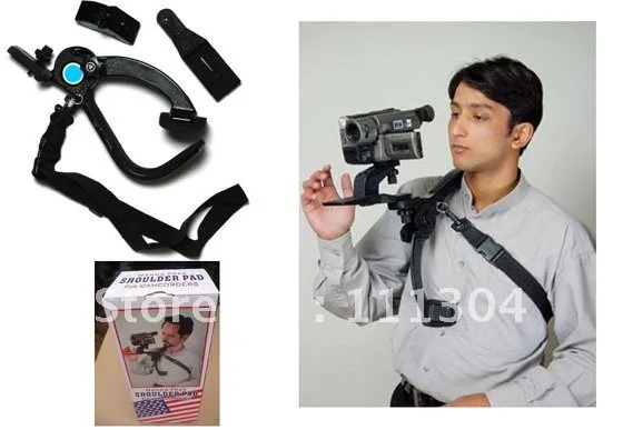 

Hand free Shoulder support Pad holder tripod thread for camcorders Video Camera holder