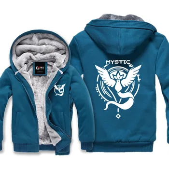 

New Men Casual "Team Mystic" Pokemon Articuno Sweatshirt Male Hoody Cloak Shawl Hoodies