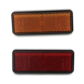 

2 Piece ATV Rear Fork Rectangle Reflective sign placard Plate Reflector Case For Victory Aprilia BMW Benelli MV Agusta KTM