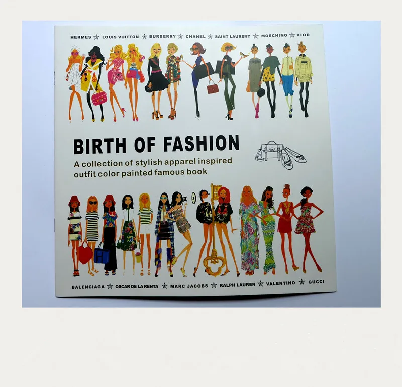 1pc 24 Pages Birth Of Fashion Diy Painted English Edition - 