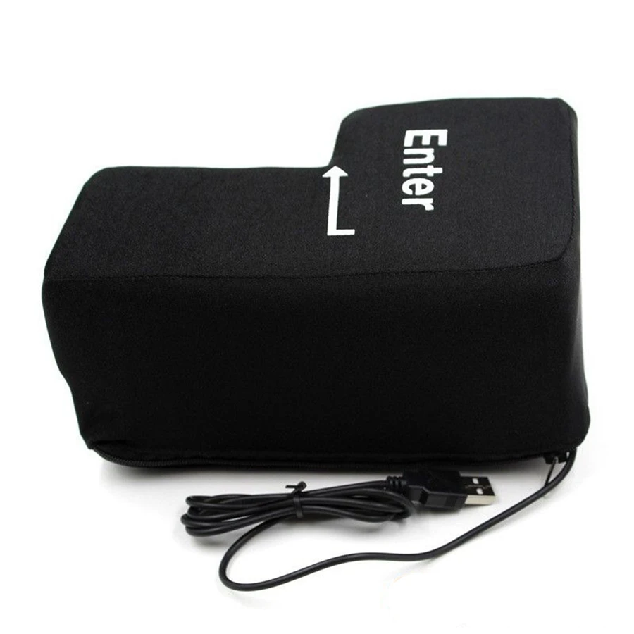 

Big Enter Anti Stress Relief PC Laptop Desktop Enter Key Unbreakable Anger Release USB Pillow Creative Huge External Enter Key