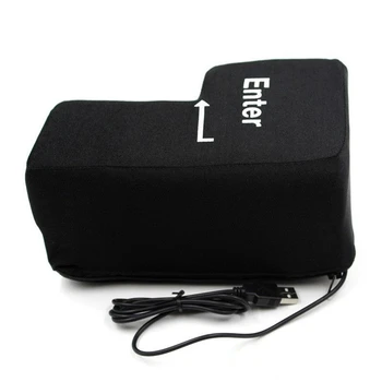 

Big Enter Anti Stress Relief PC Laptop Desktop Enter Key Unbreakable Anger Release USB Pillow Creative Huge External Enter Key
