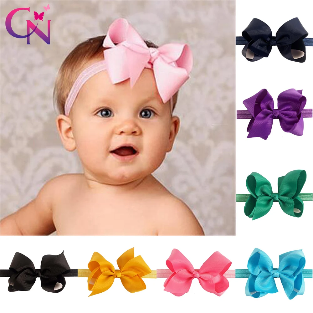 Nylon Knot Headbands Lot of 7 Headbands for Baby Girls knot attached
