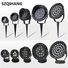 12 В/110 В/220 В открытый сад лампы светодио дный свет лужайки 6 Вт 12 Вт 18 Вт светодио дный Спайк лампы Водонепроницаемый IP68 пруд путь пейзаж Точечные светильники лампы