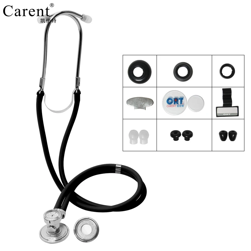 Carent многофункциональный стетоскоп часы медицинский профессиональный стетоскоп-колокольчик головка звуковой аварийный медицинский техник - Цвет: black