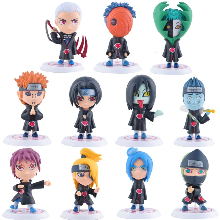 ZXZ 8cm 11pcs/set Anime Naruto Akatsuki 