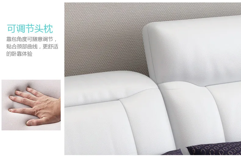 Real Genuine leather bed Soft Beds Bedroom camas lit muebles de dormitorio yatak mobilya quarto air cleaner massage storage Real Genuine leather bed Soft Beds Bedroom camas lit muebles de dormitorio yatak mobilya quarto air cleaner massage storage