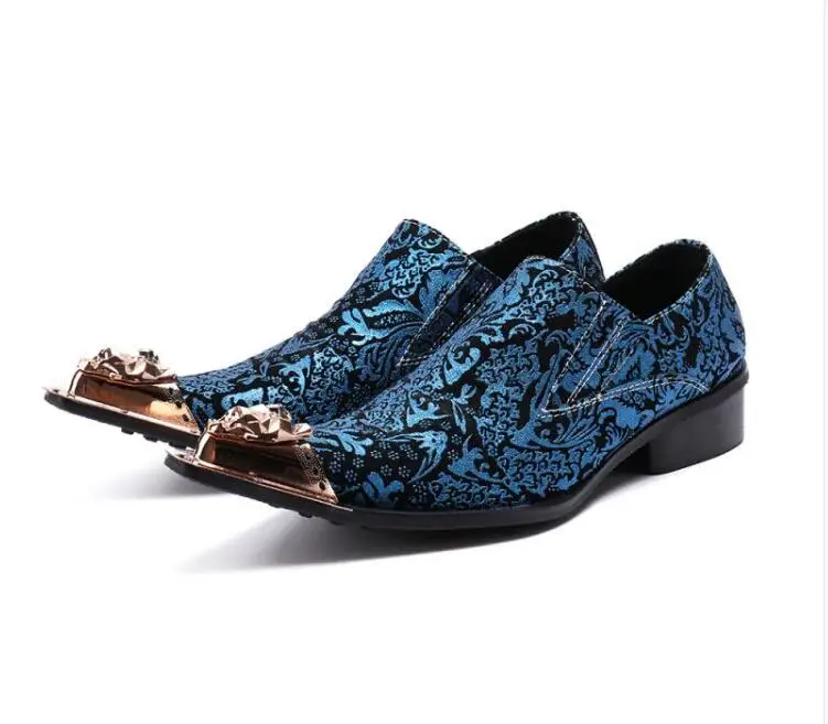 

Large size EUR46 47 Fashion blue formal oxfords shoes genuine leather Pointed Toe shoes men wedding business dress shoes