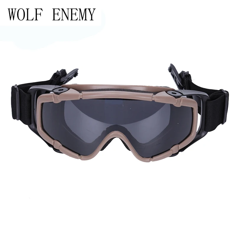 Paintball Airsoft Glasses Anti Fog Ballistic Goggles for Helmet BLACK