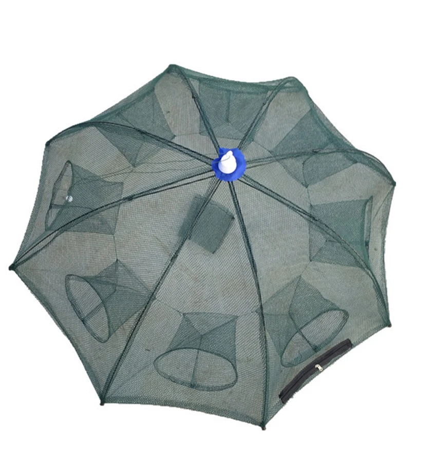 1PCS Folded Portable Hexagon 4 Sizes Hole Automatic Fishing Shrimp Trap Net Fish Crab Baits Cast Mesh A55 | Спорт и развлечения
