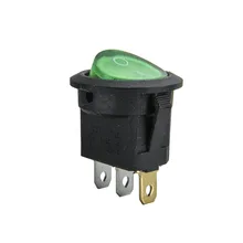 

5 pcs/lot 23mm 3 Pin 250V 6A Light Round Boat Switch Snap-in SPST ON OFF Rocker Position LED Switch