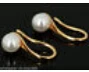 

ry00431 new 8MM Smooth White Pearls plated Earrings