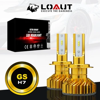 

LOAUT GS H7 Car LED Headlight Bulbs Hi-Lo Beam 100W 10000LM 6500K 24V Cars Driving Lights Fog Lights