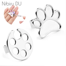 Нержавеющая цвет дисплей кольцо с палитрой милые DIY накладные декоративные ногти гель лак полка паллет полка практический Совет Маникюрный Инструмент