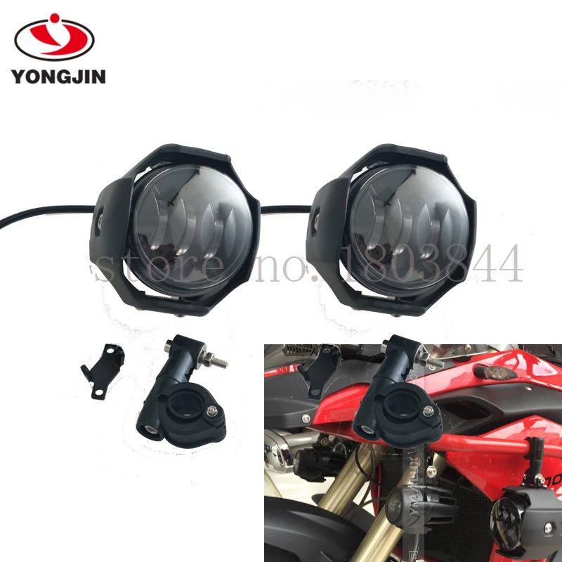 Universal Motorcycle LED Auxiliary Fog Light Driving Lamp 60W Headlight