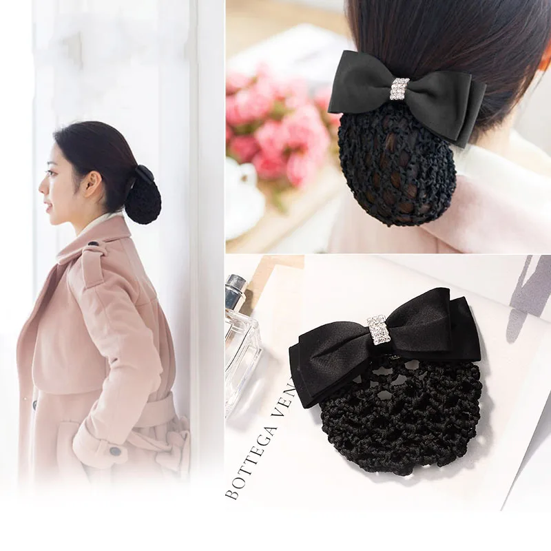 Easya 3 Styles Office Lady Barrettes Stylish Lace Satin Bowknot