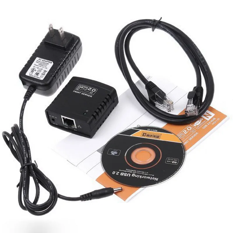 Amazing USB 2.0 LPR Printer Print Server Hub Adapter LAN