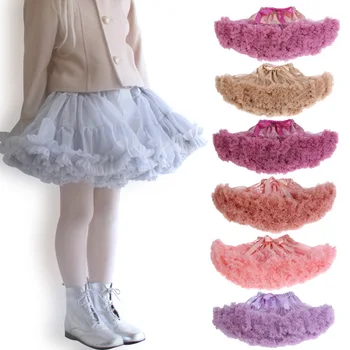 Girls Tutu Skirt Fluffy Purple Ballet Kids Baby Girls Clothes Tulle Party Dance Skirts Mini Saia tutu infantil menina falda 2019 1