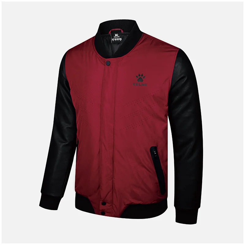 

KELME Winter Outdoor Sports Jacket For Male Training PU Sleeve Cotton Coat Jacket 3881410