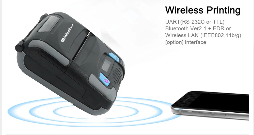 Milestone MHT-P1081 4-inch Thermal Receipt Printer 108mm Portable Blueooth Printer Support Android IOS Windows Free Shipping