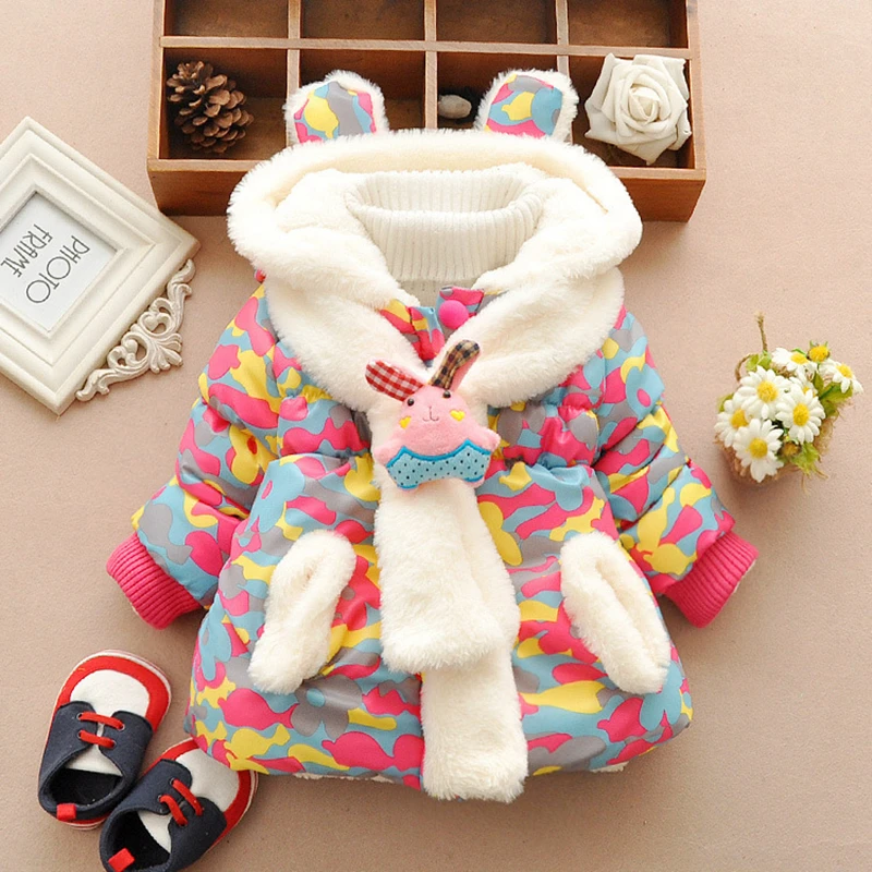 

2019 Warm Unisex Baby's Child Coat Kids Clothes Cute Cartoon Padded Jacket Plus Coat Kid Outerwear Children Coats