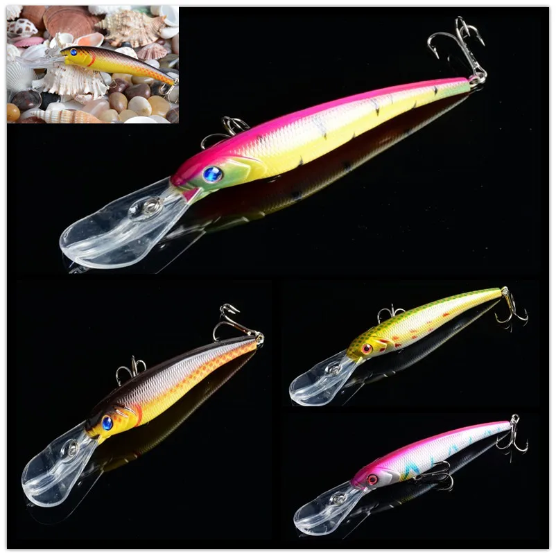 1pc cheap random colour 16cm 29.1g 2 hook fishing tackle peche Minnow