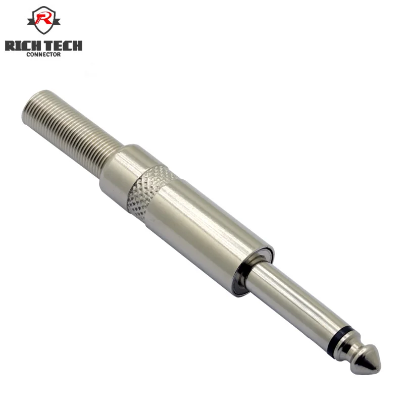 Mono 2poles Jack 6.35mm 1/4 inch audio Connector 6.5mm Male Plug