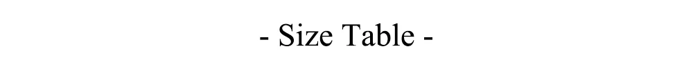 Size Table
