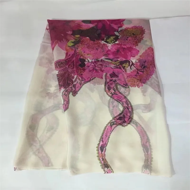 

High quality silk fabric for lady dress embroidered george silk fabric African metallic silk fabric 114cm/8mm 5 yards!lxe042758