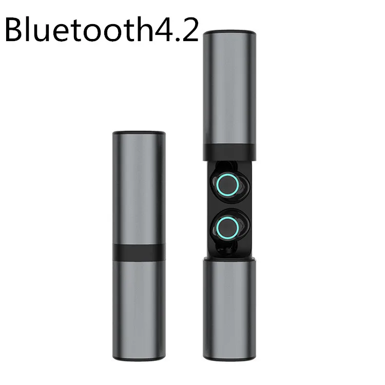 Bluetooth 5,0 наушники стерео Беспроводная bluetooth-гарнитура Близнецы портативные спортивные наушники аuriculares для бутонов смартфонов - Цвет: Серебристый