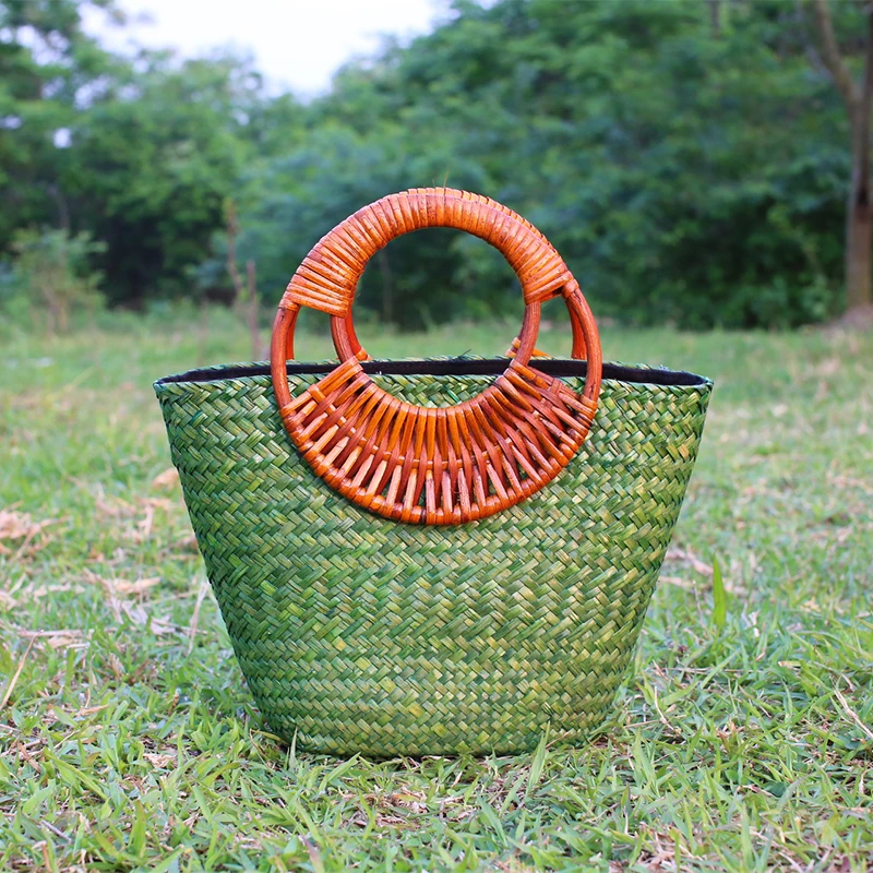 

Thai version of fashion handmade straw bag handbag handbag rattan bag handbag retro beach bag travel holiday package