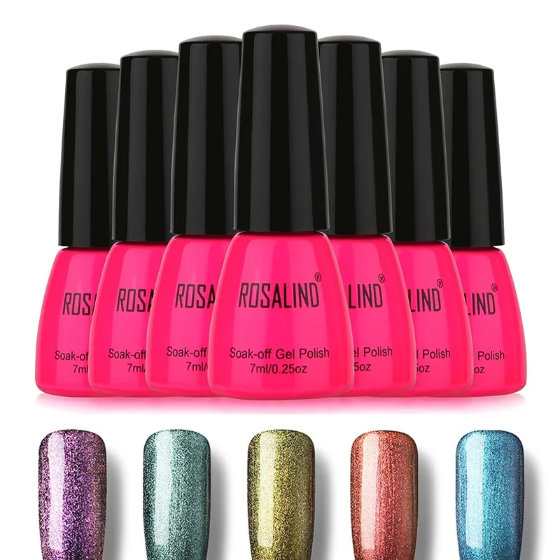 

ROSALIND 7ML Discolor Series Nail Gel Polish Long Lasting Nail Art Decoration Primer Soak Off Shiny 12 Colors Available TSLM1