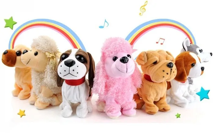 Filhote de Cachorro Brinquedos para Crianças Aprendizagem de Língua Crianças Brinquedos Eletrônicos Interativo Engraçado Robô Cachorro Pelúcia Falando Inteligente Russo 2 engraçado robô cachorro pelúcia falando inteligente russo