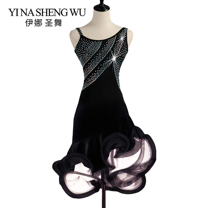 

High-grade Velvet Latin Dance Performance Clothes Adult Professional Latin Competition Dress New Can Be Customized Latin Dress