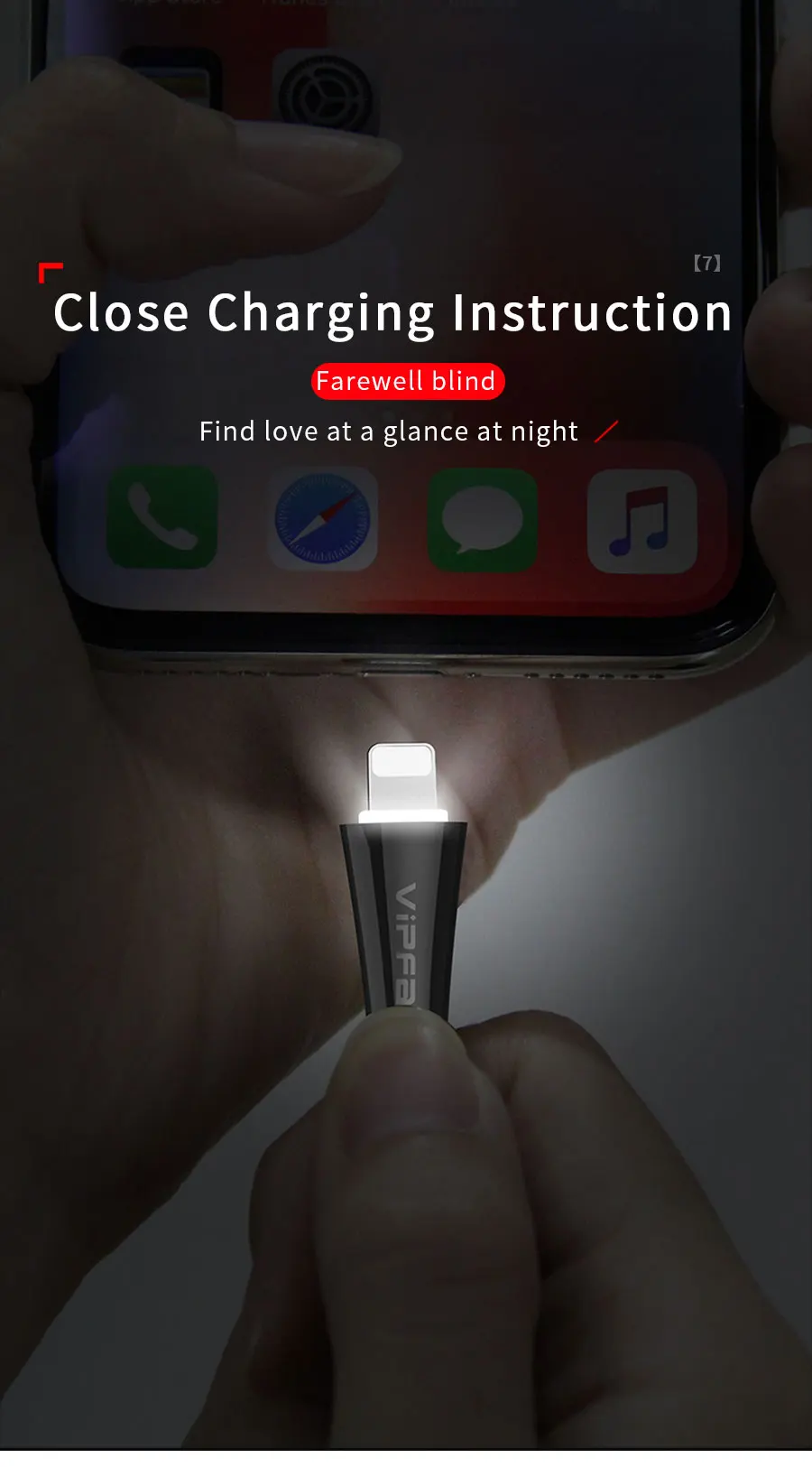 Светодиодный кабель для зарядного устройства для iPhone X 8 7 USB кабель для iPhone iPad Быстрая зарядка кабель для передачи данных для мобильного телефона