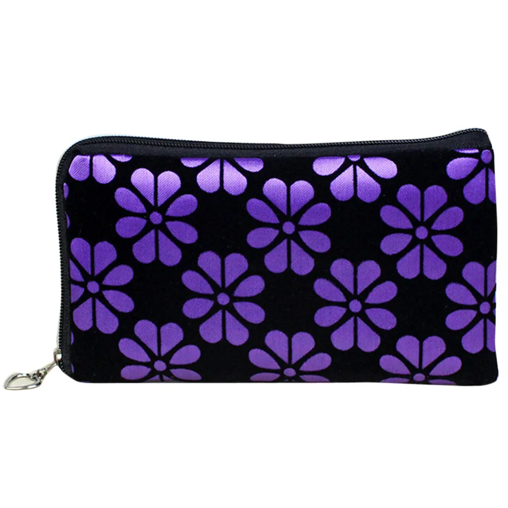 Модный женский клатч сумка ткань с цветочным узором сумка для мобильных телефонов маленькая квадратная сумка кошелек на молнии нулевой кошелек Y422