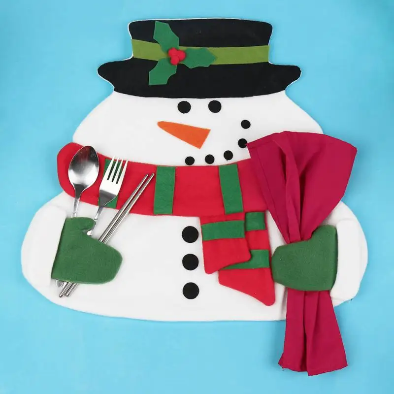 Christmas Snowman Placemat Smile Snowman Tablewear Dinnerware Placemat
