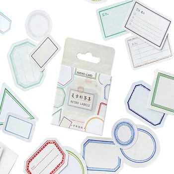 

46 Pcs/pack Retro label Series Sticker Simple Mini Paper Sticker Decoration DIY Ablum Diary Scrapbooking Label Sticker