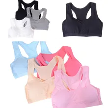 Новинка года, спортивные бюстгальтеры для девушек, однотонное нижнее белье для молодых девушек, для спорта, без косточек, для тренировок, половое созревание бюстгальтеры, нижнее белье