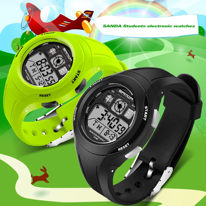 SANDA брендовые Детские часы, детские часы, спортивные повседневные цифровые часы с героями мультфильмов для мальчиков и девочек, светодиодный, умные, многофункциональные наручные часы