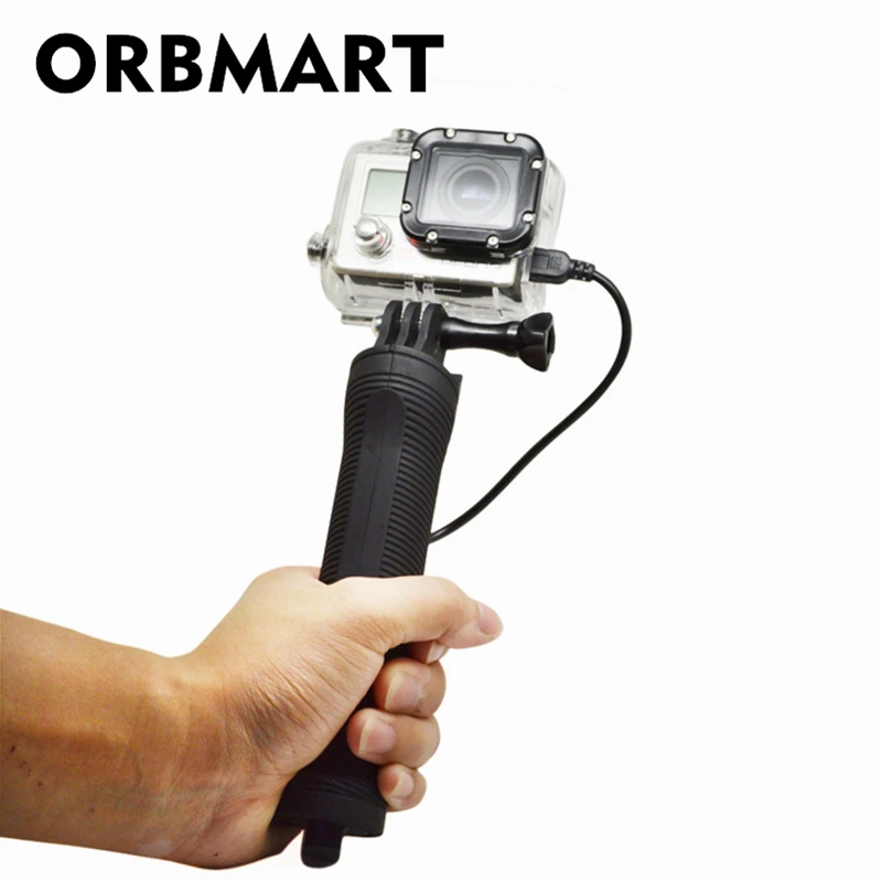 Orbmart Handheld Monopod Selfie Stick With 3300mah Power Bank For Gopro Hero  7 6 5 4 3+ 3 Xiaomi Yi Sjcam Sport Action Cameras - Selfie Sticks -  AliExpress