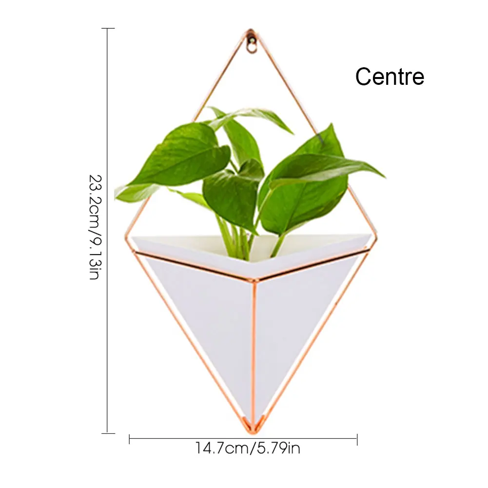Висячие, геометрической формы цветок держатель горшков сад суккулент вешалка для растений 3 размера для суккулентных кактусов настенный Декор для дома