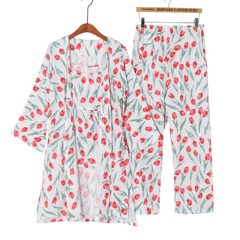 3 шт./компл., Хлопковая пижама для беременных, пижама для кормящих женщин, ночное белье для кормления, пижамы для беременных женщин, домашняя одежда A346