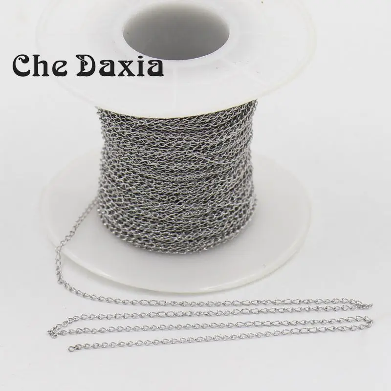 

(20m/Roll) 1.2mm Width fine stainless steel welding link chains for DIY Earrings accessories Tassel Fitting