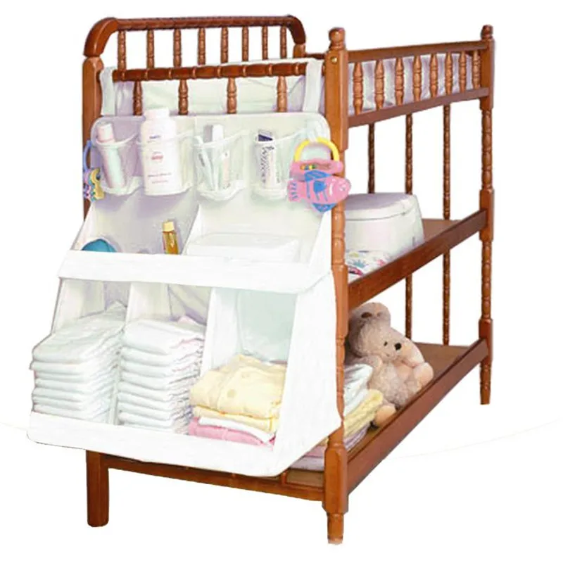 

2018Baby Crib Children's Bed Hanging Bag Portable Waterproof Diapers Bedside Organizer Bed Bumper Cradle bag Bedding Accessories