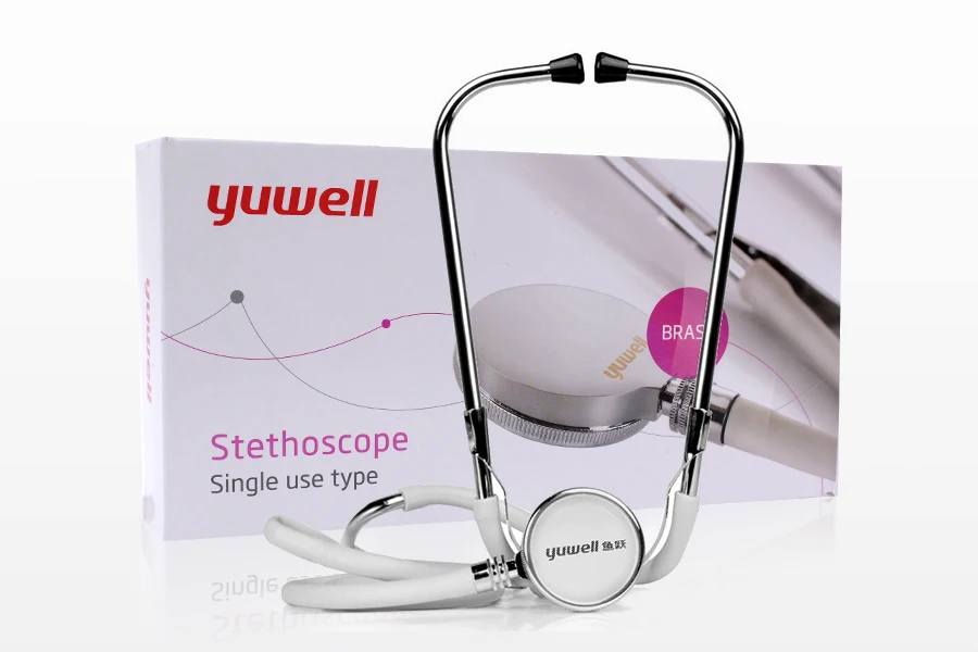 Yuwell профессиональный медицинский стетоскоп Медь головка Применение для ветеринара сердцебиения плода приборы для измерения кровяного давления домашнее Медицинское Оборудование
