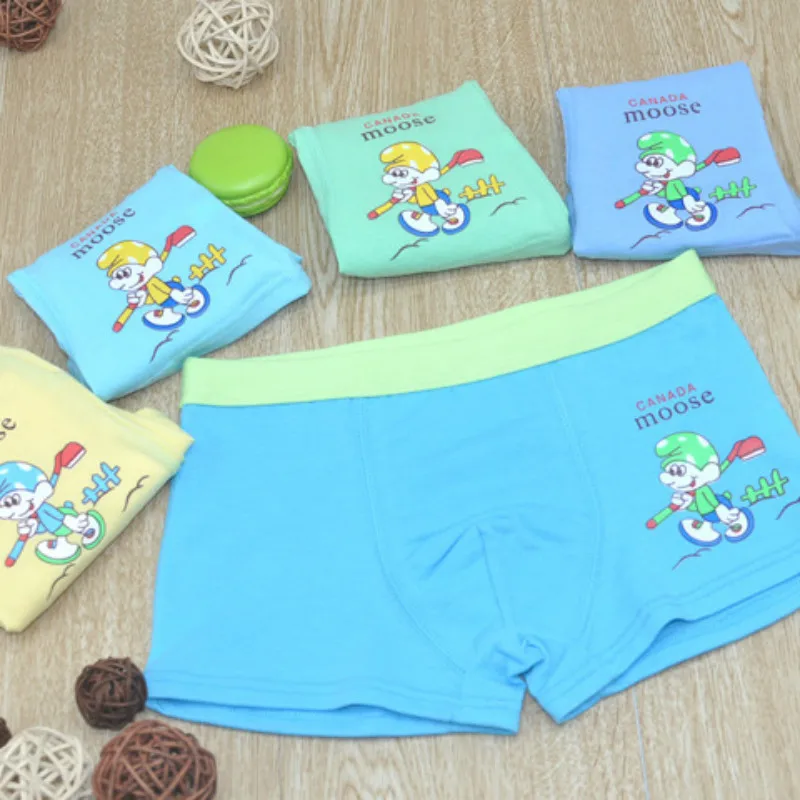 5Pcs/Lot Children's Teenager Underwear Colorful Boys Shorts Panties