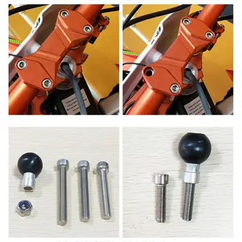 

M8 Screw 55 60 65mm Motorcycle Handlebar Top Clamp Base with 1 inch 25mm Ball Mount for Ram Mount Gopro Action Camera