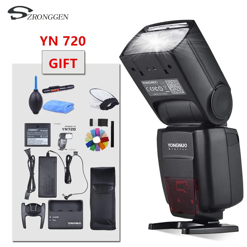 

2018 Yongnuo Lithium Speedlite YN720 Flash with 2000mAh battery for Canon Nikon Pentax,Compatible YN685 YN560 IV YN560-TX RF605